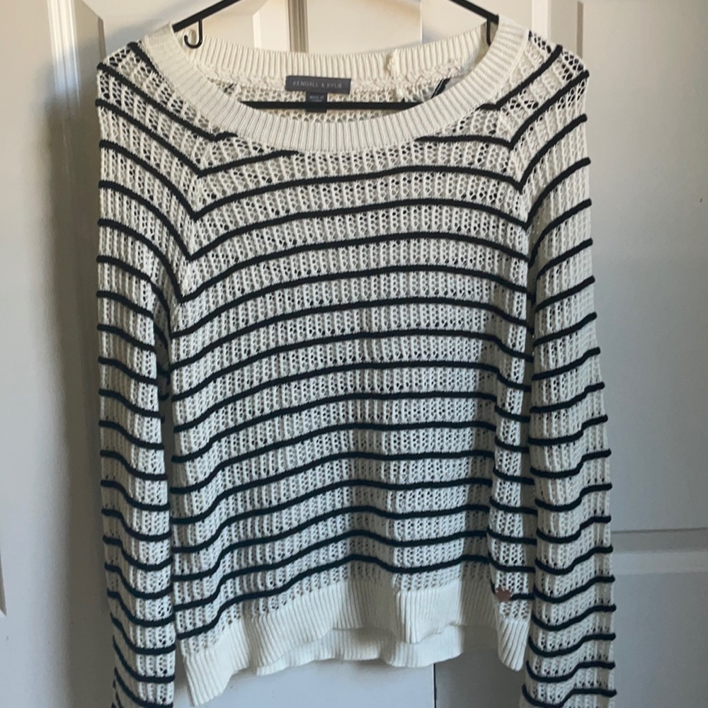 Kendall+Kylie stripped sweater